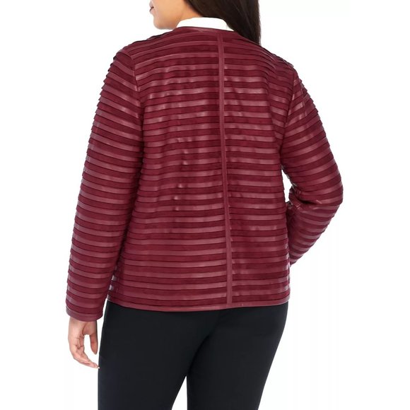 NWT The Limited Faux Suede Pleather Pieced Jacket - Picture 2 of 4